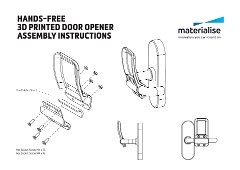 materialise door opener grapic instructions  Hands-free 3D-printed door opener of Materialise